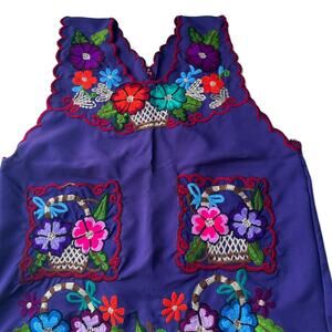 Traditional Mexican  Embroidered Apron – Deluxe Artisan Smock Style 20x28in SM